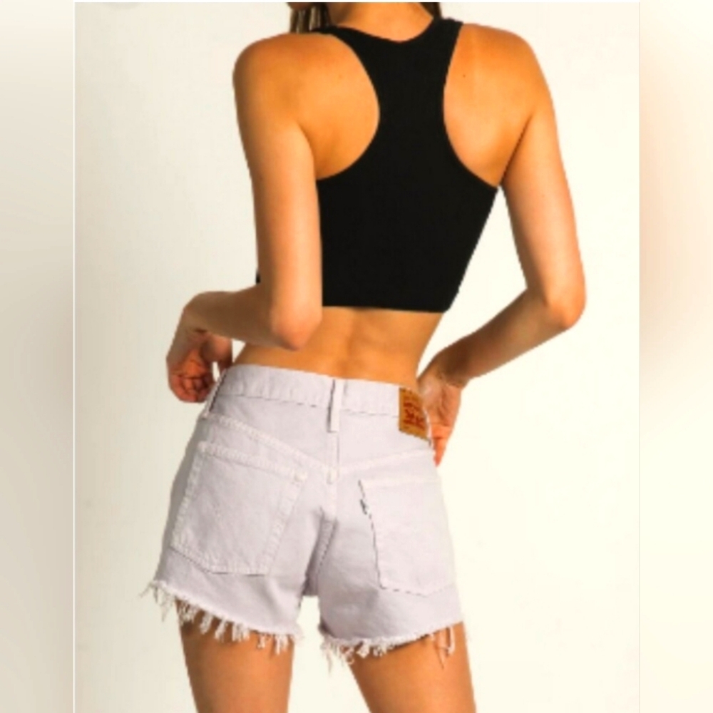 LEVI'S 501 Shorts Light Purple Button Fly